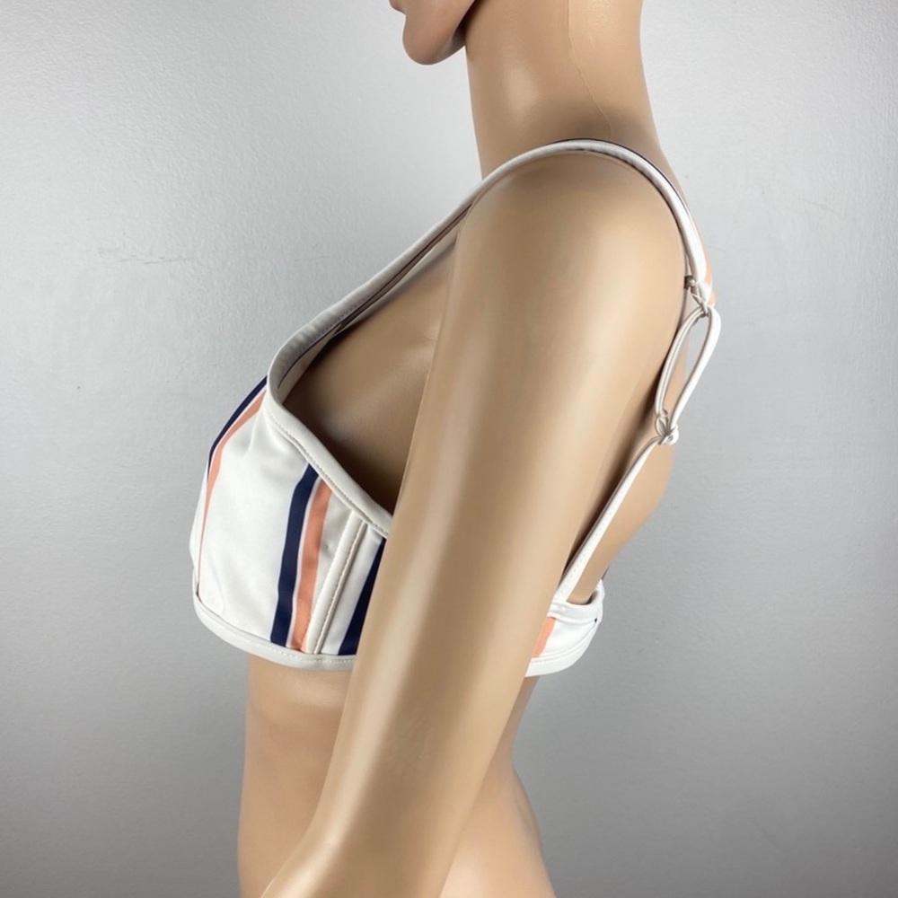 TAVIK WHITE STRIPED BIKINI TOP - Picture 6 of 11